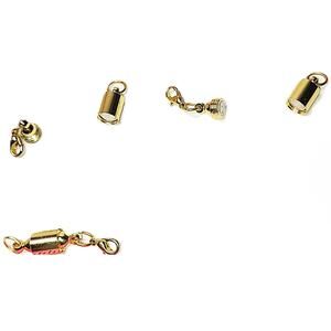3 Piece Stainless Steel Gold Magnet & Screw On Extender With Clasp On One Side